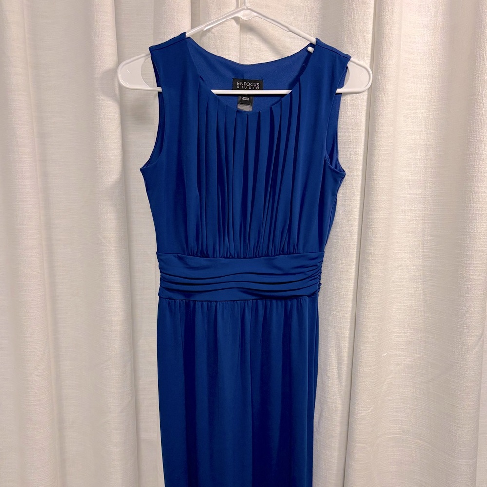 Semi formal Blue Knee Length Dress